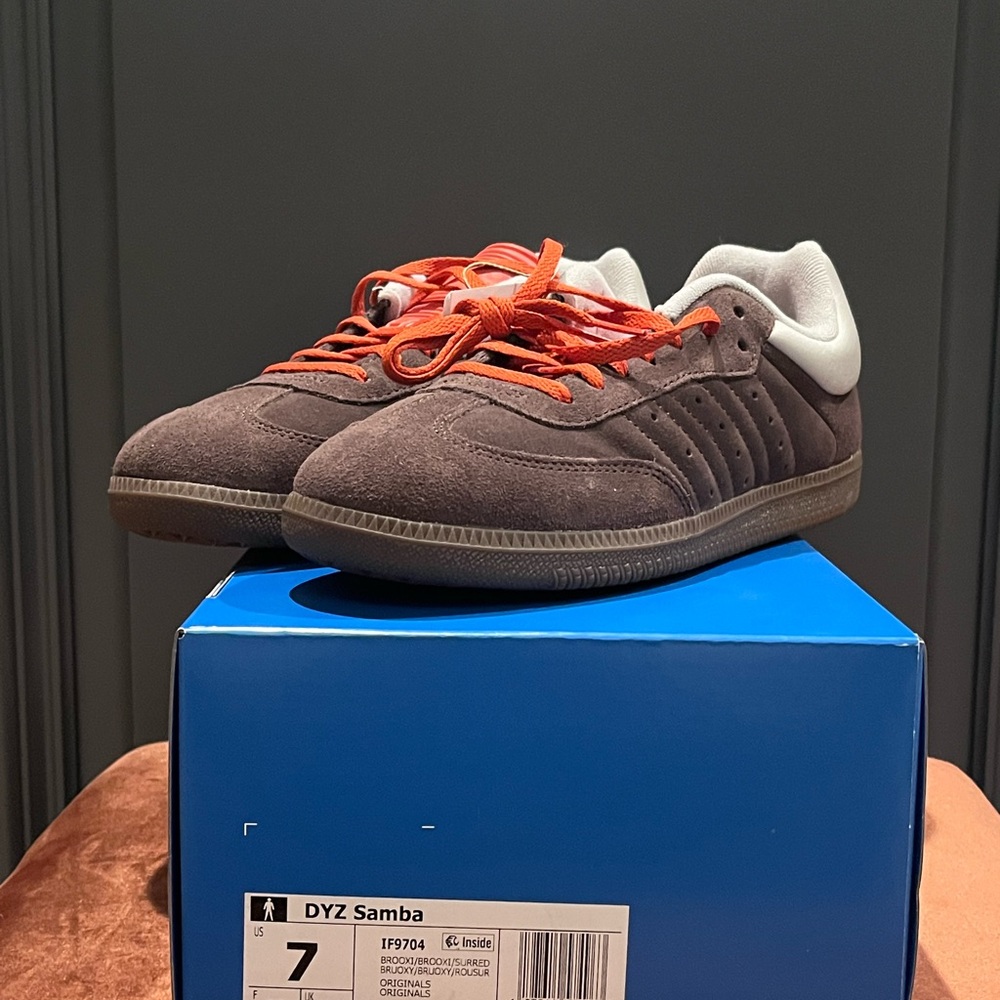 Brown Adidas DYZ Samba Sneakers - Picture 3 of 9